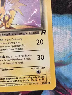 Vintage Dark Jolteon - 38/82 - Team Rocket - Pokemon WOTC NM Unlimited - Image 5