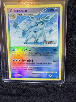 2008 Pokemon Glaceon Reverse Holo Rare Platinum- Burger King Promo- 20/100 TCG - Image 3