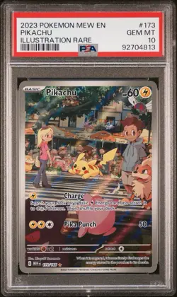 2023 POKEMON MEW EN-151 | ILLUSTRATION RARE PIKACHU 173 PSA 10 - Image 1