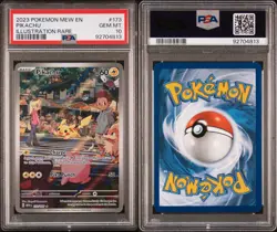 2023 POKEMON MEW EN-151 | ILLUSTRATION RARE PIKACHU 173 PSA 10 - Image 3