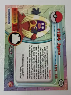 2000 Topps Chrome Pokemon Series 2 #124 Jynx FREE COMBINED SHIPPING - Image 2