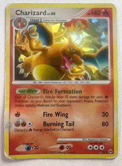 2009 Pokemon Platinum Arceus Charizard #1/99 Reverse Holo DMG - Image 1