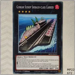 Gunkan Suship Shirauo-class Carrier - MP22-EN215 - Common 1st Edition Yugioh - Image 1
