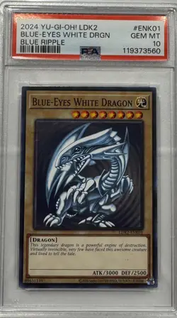 Blue-Eyes White Dragon (Version 4) LDK2-ENK01 Legendary Decks II PSA 10 - Image 1