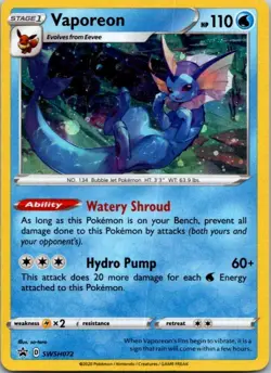 Vaporeon - Promo SWSH: Sword & Shield Promo Cards SWSH072 LP - Image 1
