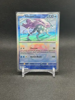 Pokemon TCG Suicune Masterball Reverse Holo Prismatic Card Evolutions 024/131-NM - Image 1