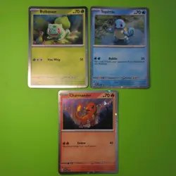 POKEMON 151 Promo Card Set Charmander, Bulbasaur & Squirtle 46/47/48 - Image 1