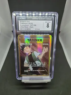 Brock's Grit Trainer 107/108 - Evolutions - CGC - Pokemon Card (Equiv. PSA BGS) - Image 1