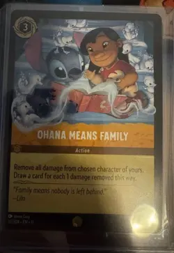 Lorcana Winterspell Ohana Means Family And Angel Experiment Non Foil Cards - Image 1