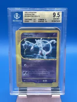 BGS 9.5 GEM MINT Mewtwo 20/165 REVERSE HOLO Expedition Base Set Pokemon Card - Image 1