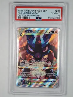 Lucario VSTAR SWSH291 Sword & Shield Promo Cards PSA 10 Gem MT English Pokemon - Image 1