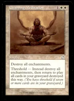 MTG Cleansing Meditation LP Light Play Torment [1812] - Image 1