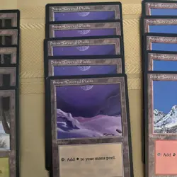 ice age snow covered Mint mtg 5 of Each Island Mountain Swamp Plains Forest 1995 - Image 4