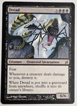MTG Dread Lorwyn Magic the Gathering Rare Black Creature Elemental Incarnation - Image 1