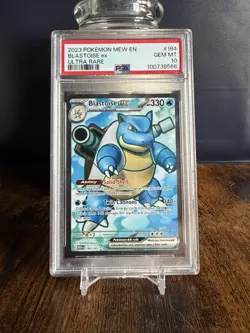 Pokemon Scarlet & Violet 151 Blastoise EX English Card 184/165 PSA 10 GEM MINT - Image 1