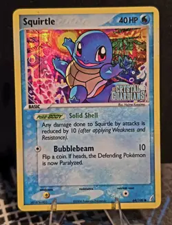 Squirtle 64/100 Crystal Guardians Reverse Holo Pokemon TCG - Image 1
