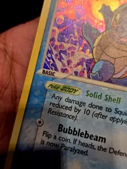 Squirtle 64/100 Crystal Guardians Reverse Holo Pokemon TCG - Image 3