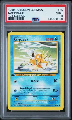 1999 POKEMON GERMAN 1ST EDITION #35 KARPADOR - PSA 9 - Image 1