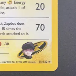 Pokemon Rocket's Zapdos 1st Edition Holo Gym Heroes 15/132 WOTC Vintage 2000 - Image 4