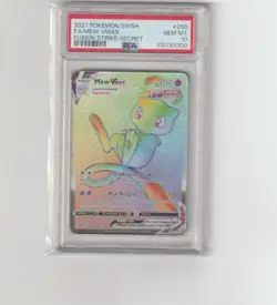 Pokemon Mew VMAX 268/264 Fusion Strike Secret Rare Holo PSA 10 2021 - Image 1