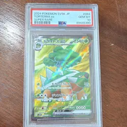 Pokemon TCG Torterra ex Super Rare PSA 10 Sv5k Wild Force 084/071 Holo JP 2024 - Image 1
