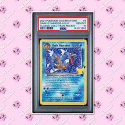 PSA 10 Dark Gyarados 8 Pokemon Celebrations Classic Collection Holo TCGKITTEN - Image 1