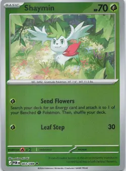 SHAYMIN 003/088 UC PERFECT ORDER POKEMON REVERSE HOLO LP - Image 1