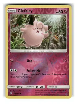 Clefairy 88/145 Common Guardians Rising Pokemon Reverse Holo Near Mint - Image 1