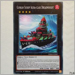 Gunkan Suship Ikura-class Dreadnought - DAMA-EN043 - Common 1st Edition Yugioh - Image 1