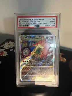 2022 Charizard VSTAR SWSH262 Full Art Holo Promo Card PSA 9 Mint Pokemon TCG - Image 1