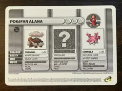Pokemon Battle Card E-Reader Ruby Sapphire; Pokefan Alana Battle Card NM - Image 1