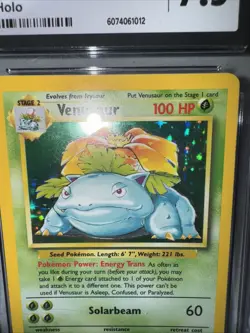 CGC 7.5 Venusaur 1999 Base Set 15/102 Holo Pokemon Card - Image 2