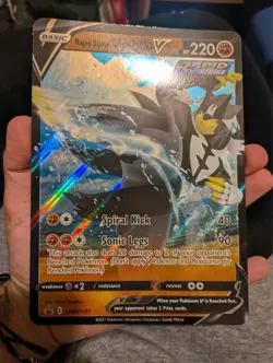 Pokemon Card 2021 URSHIFU V Jumbo Holofoil Oversized Black Star Promo SWSH107 - Image 3