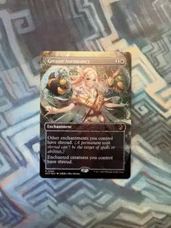 MTG Confetti Foil Greater Auramancy Anime Borderless EX/LP- Wilds of Eldraine - Image 2