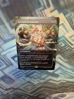 MTG Confetti Foil Greater Auramancy Anime Borderless EX/LP- Wilds of Eldraine - Image 4