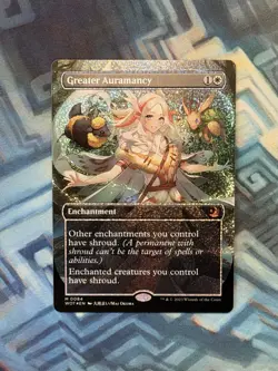 Confetti Foil Greater Auramancy Anime Borderless NM Unplayed Wilds of Eldraine - Image 1