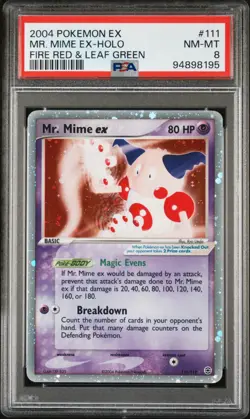 Pokemon PSA 8 Mr. Mime Ex #111 Holo EX FireRed & LeafGreen 2004 English - Image 2