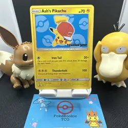 Pokemon TCG Ash's Pikachu SM114 Black Star Promo 2017 - Image 1