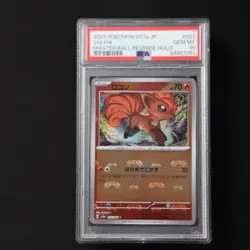Pokemon 151 Vulpix PSA 10 - 037/165 - Master Ball Reverse Holo - Japanese SV2a - Image 1