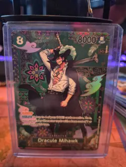 One Piece Dracule Mihawk Azure Sea's Seven OP12-030 English Character SP - Image 1
