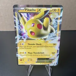 2016 Pikachu EX XY174 XY Black Star Promo Holo Ultra Rare Pokemon TCG Card LP/MP - Image 1