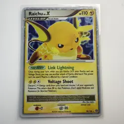 Pokemon Raichu LV.X Stormfront Ultra Rare Holo 99/100 Level Up 2008 TCG Card - Image 1