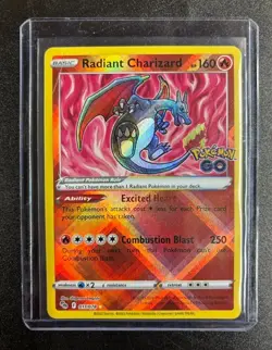 Pokemon TCG Radiant Charizard 011/078 Pokemon GO Radiant Rare Holo Card 160HP - Image 3