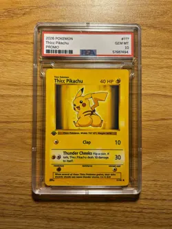Pokemon TCG - Thicc Pikachu Meme Card (Unofficial Parody - Not PSA Graded) - Image 1