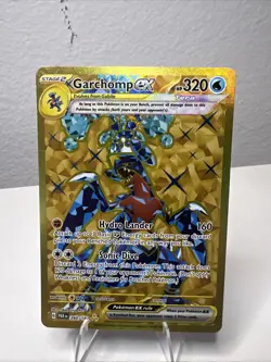 Pokemon Paradox Rift Garchomp ex Full Art 260/182 Gold Hyper Rare Card - Image 1