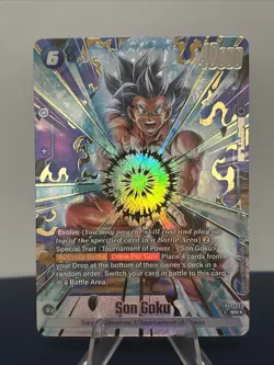 Son Goku FB09-037 Alternate Art Dual Evolution Dragon Ball Card English Fusion - Image 1