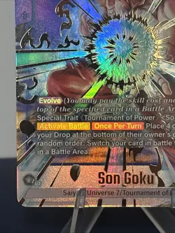 Son Goku FB09-037 Alternate Art Dual Evolution Dragon Ball Card English Fusion - Image 5