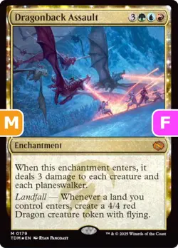 MTG Dragonback Assault Dragonstorm M Enchantment *Foil* NM - Image 1