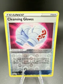 Pokemon TCG - Reverse Holo Cleansing Gloves 136/172 - Brilliant Stars 2022 - Image 1