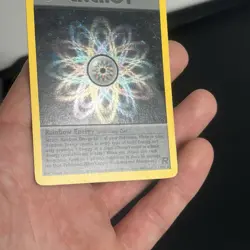 Rainbow Energy 17/82 Team Rocket Holo Rare Pokemon Card Played - Image 4